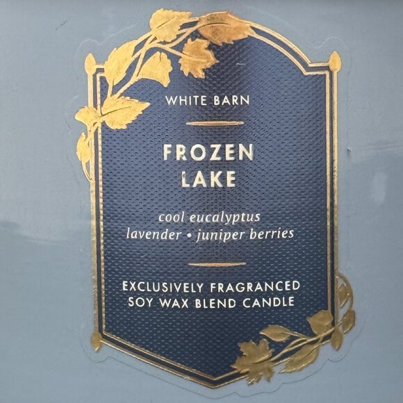 BBW Frozen Lake White Barn Bath & Body Works 3 Wick Candle - Picture 3 of 10